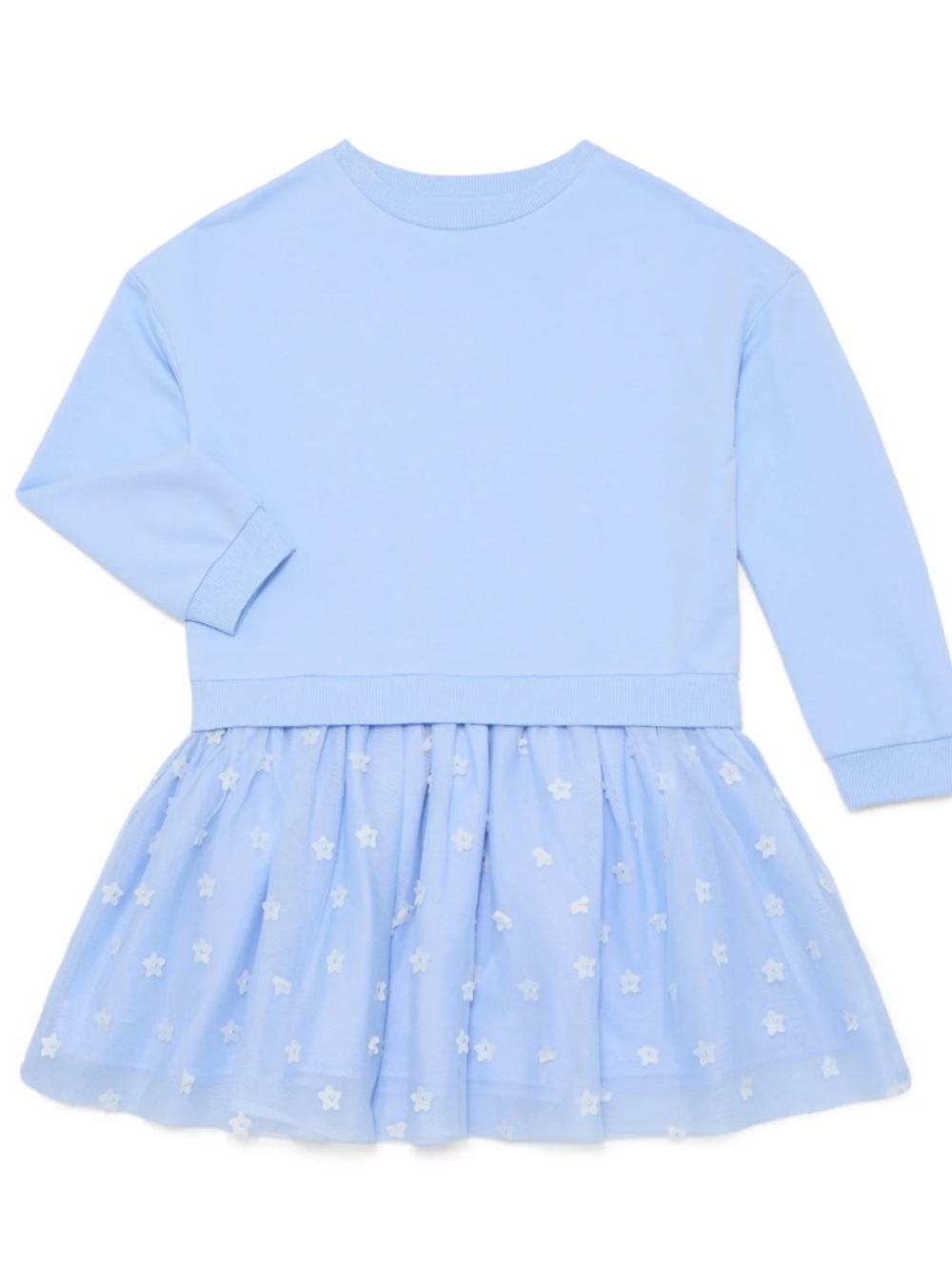 Wonder Nation Girls Sweatshirt Dress with Long Sleeves